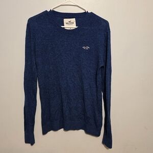 Hollister Blue Heathered Crewneck Long Sleeve Top XS